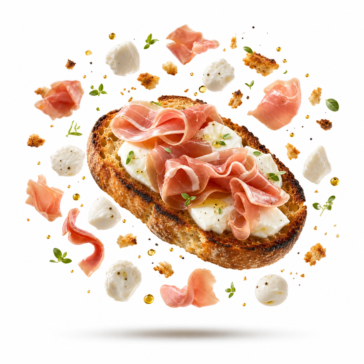 Ham and mozzarella bruschetta from Bar Nettuno