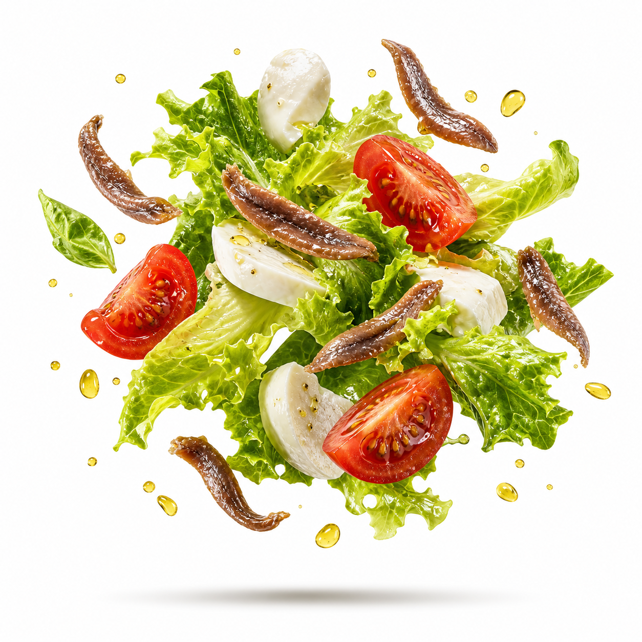 Tomato, mozzarella, and anchovy salad from Bar Nettuno