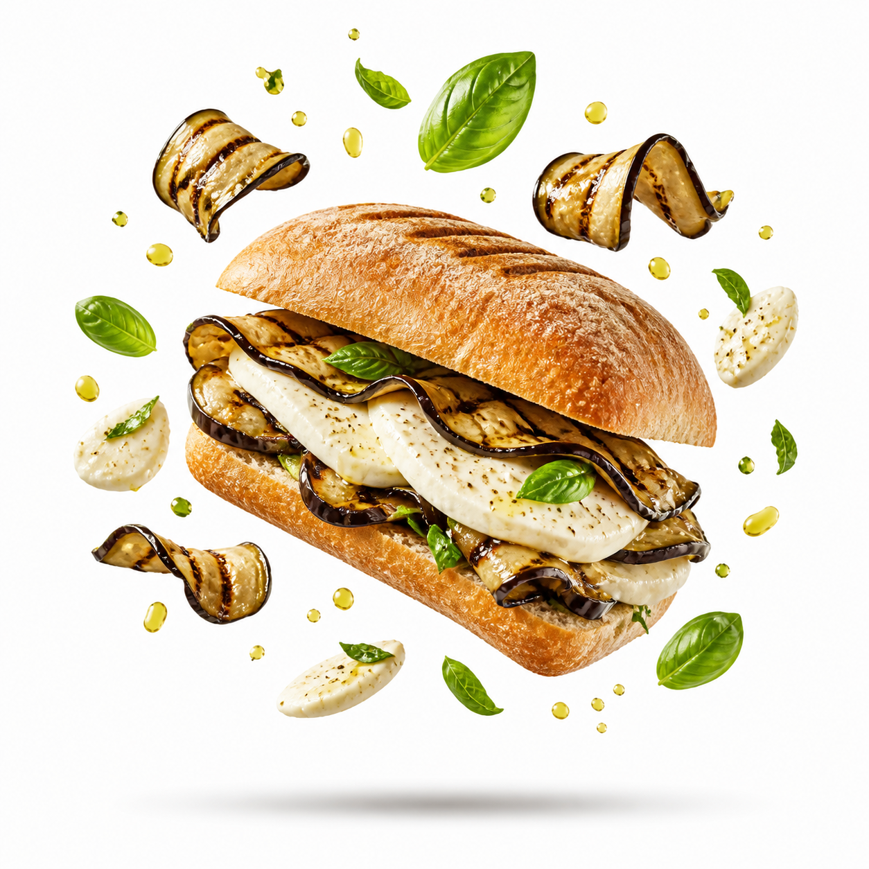Mozzarella and eggplant sandwich from Bar Nettuno