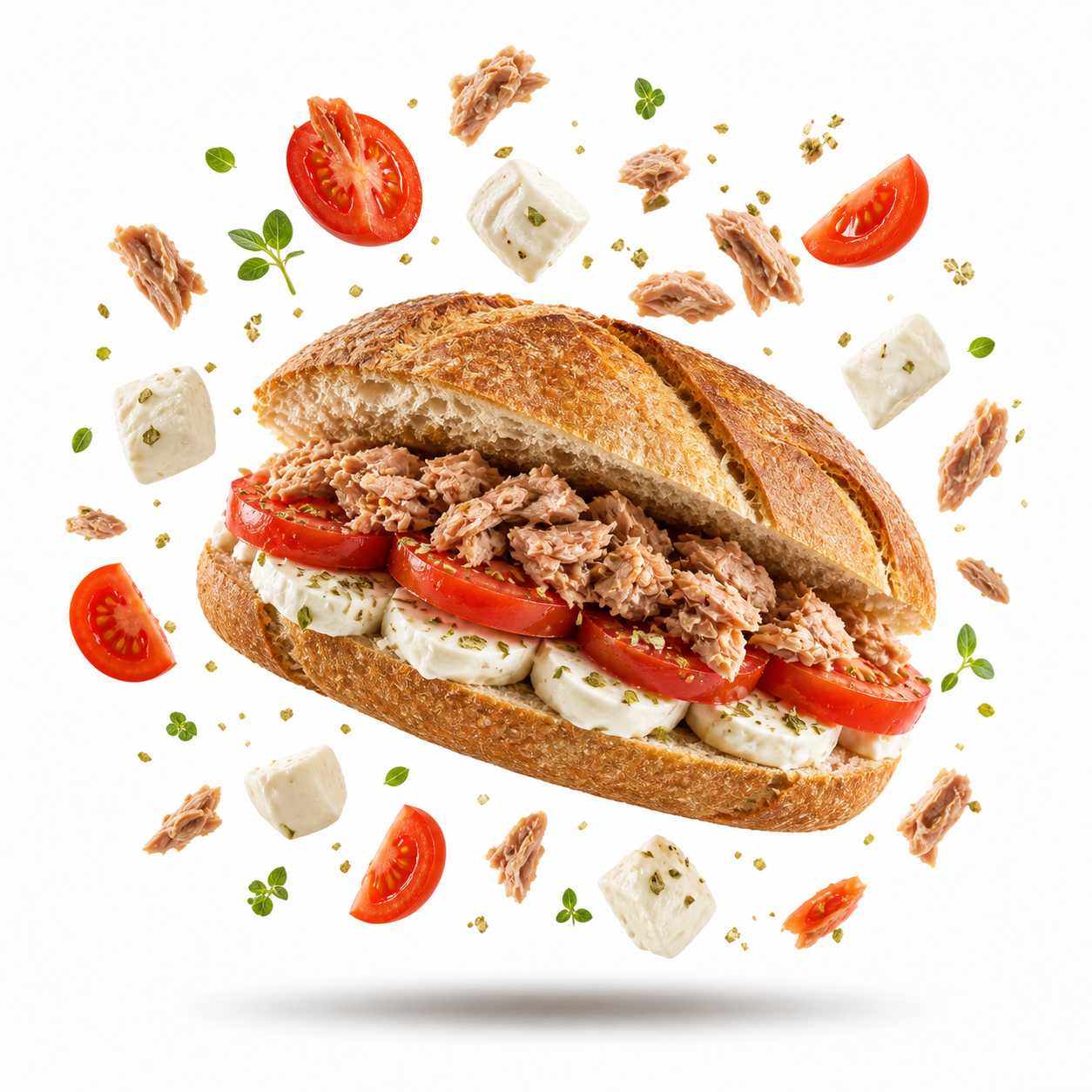 Tomato, tuna, and mozzarella sandwich from Bar Nettuno