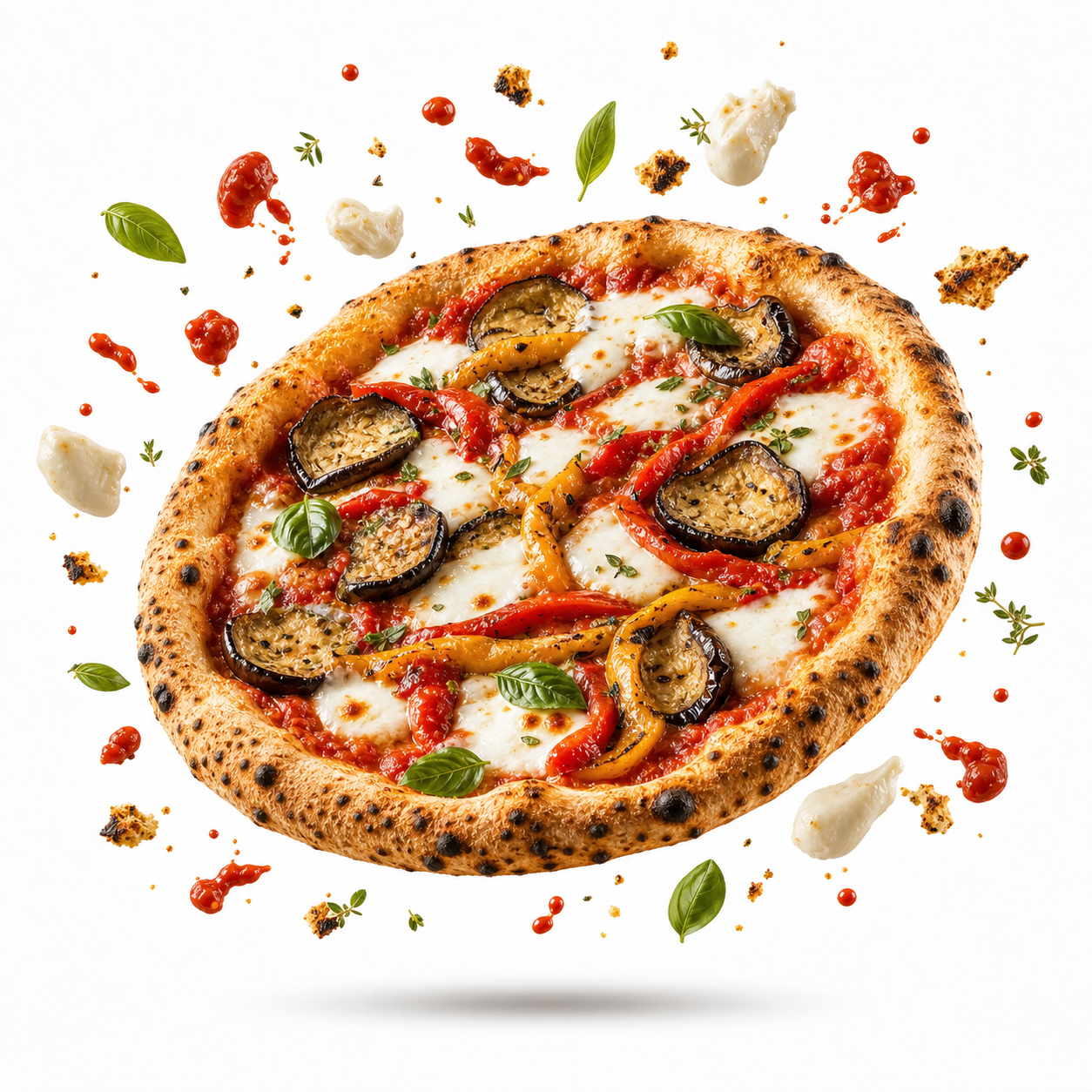 Eggplant or pepper pizza from Bar Nettuno