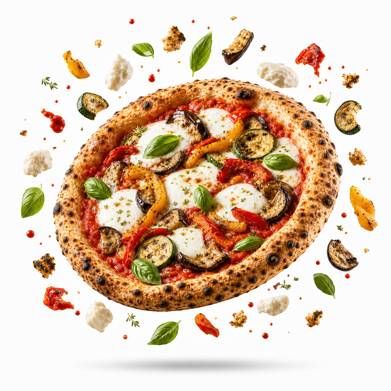 Vegetable and mozzarella pizza from Bar Nettuno